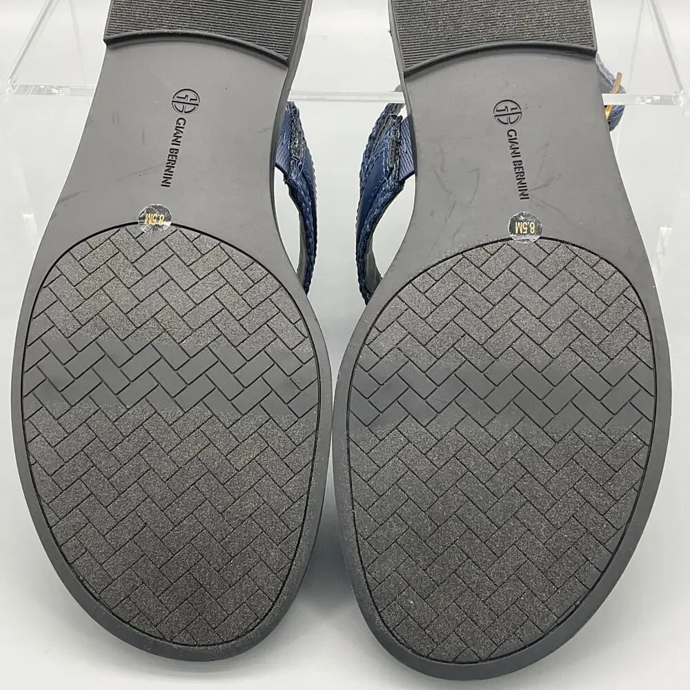 NEW Giani Bernini Women’s Nayelli Thong Flat Sandals Navy Size 8.5M